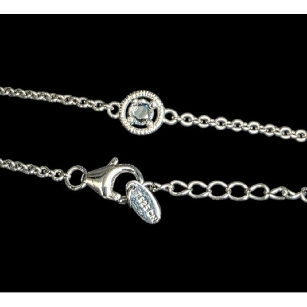 New Tocara Sterling Silver Necklace DiAmi Crystal Bezel Station 42" Long Bianca - Picture 6 of 12